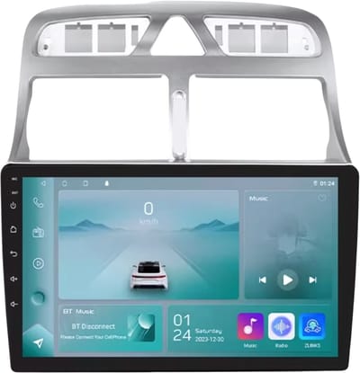 Autoradio met bluetooth - Carplay - Geschikt voor Apple en Android - Stereo - Navigatie - Navigatiesysteem auto - Voor Peugeot 307 / 307CC / 307SW (2002-2013)