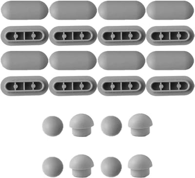 Toiletstoel Buffers - Zitkussen Pads - Geluiddempend - Duurzaam en Stevig - 42x21 mm - Grijs