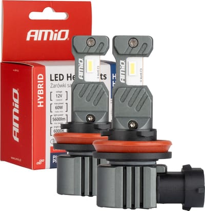 AMiO LED H8/H9/H11 Koplampen/Mistlampen Hybrid series Wit 6000K - 5600LM Canbus 60W