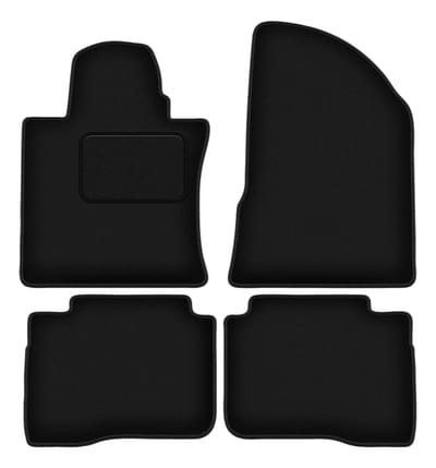 Wielganizator WLG-CARLUX Serie - Velours Automatten - Zwart - SsangYoung Musso SUV (2018-)