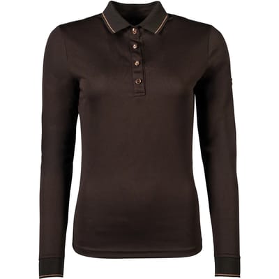 Damespolo met lange mouwen HKM Rosegold Glamour