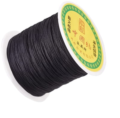 Dailygoods- Gevlochten Koord 137 m - Nylon Macramé Koord - Kralen Sieraden - Chinese Knoop - Ambachtelijke Benodigdheden - 0,5 mm Dikte - Kralendraad