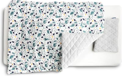Sensillo beddengoed set l dekbed met kussen 95 × 75 cm aminals grey