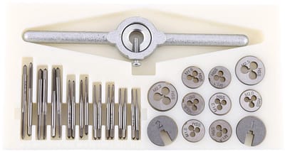 Dailygoods- Tapset 30 Stks/Set - Metrische Tap- en Matrijzenset - Handgereedschapset - Draadbewerking - Hoogwaardige Snelstaal - Duurzaam en Slijtvast