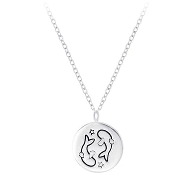 Joy|S - Zilveren sterrenbeeld Pisces Vissen hanger met ketting
