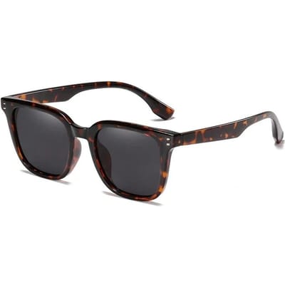 0 -0,5 -0,75 Jusqu'à -6,0 Lunettes de soleil carrées anti-reflets pour myopie Avec dioptries Lunettes de soleil de prescription à indice négatif TR90 UV400 Myopia -4.0 black