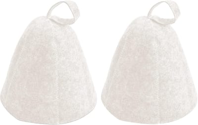 Inovra - 2 Stuks Saunahoed van Vilt - Hoofdbescherming voor Sauna en Wellness