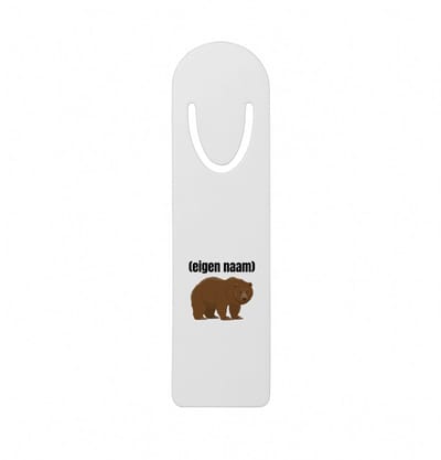 Hacebo® - grote beer met eigen naam metalen boekenlegger - Beer - beren liefhebbers - iemand die houdt van beren - verjaardag - cadeau - kado Bladwijzer boekenleggers - 12.7 cm x 3.2cm