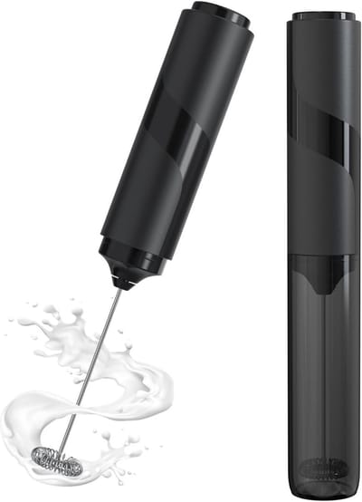 EXCITAT Blender - Elektrische Klopper - Mini - voor Koffie, Latte, Cappuccino, Warme Chocolademelk - Zwart