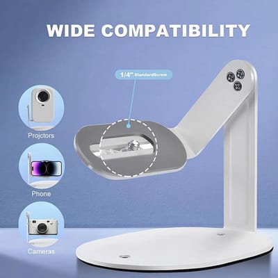 Projector Beugel - Projector Stand - Thuisbioscoop Inrichten - Verstelbaar & Opvouwbaar - 18.5 x 13.5 cm - Zwart/Zilver