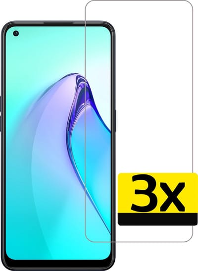 Screenprotector - Geschikt voor OPPO Reno 8 - 3 Stuks - Extra Sterk - Beschermglas - Gehard Glas - Tempered Glass - Screen Protector