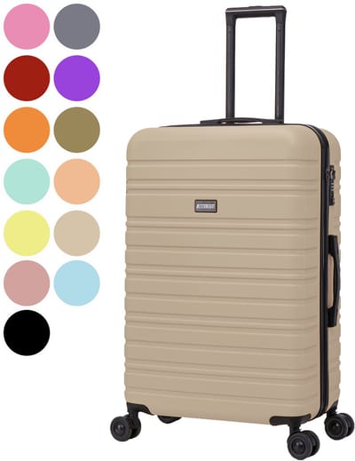 BlockTravel® Reiskoffer Groot 95 Liter - Harde Koffer met Wielen - Ruimbagage Koffer XL - TSA-slot - 4 Spinner Wielen - Lichtgewicht Valies - Champagne