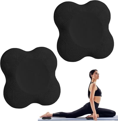 Dikke Ergonomische Kniekussens - 20 mm Comfortabele Mat voor Yoga, Pilates en Tuinieren - Zwart PU Schuim voor Knielen, Ellebogen en Hoofd