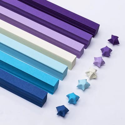 540 Pièces Papier Origami Étoile Double Face Pièce Décorative Étoile Chanceuse Papier Pour Étoiles Chanceuses Pliage Bricolage Artisanat d'Art Manuel Enseignement Scolaire