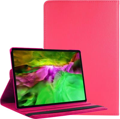 Hoesje Geschikt voor Samsung Galaxy Tab A8 - 360 Graden Draaibare Hard Cover Case - Tablet Hoes Draaibaar - Donkerroze