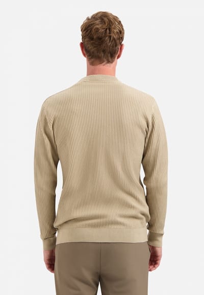 No Excess Pullover Crewneck Rib Sand Maat: 3XL | Sweaters Outlet | Heren | Beige