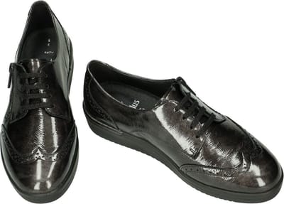 Solidus -Dames - grijs donker - lage gesloten schoenen - maat 37.5
