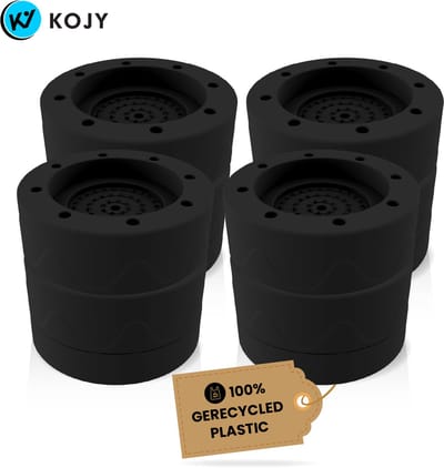 KOJY Wasmachine Trillingsdempers - Verhoger - 8 Stuks - Stapelbaar - Zwart - voor Wasmachine en Wasdroger
