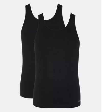 sloggi men GO ABC 2.0 Tank Top 2P Heren Onderhemd - Zwart - Maat XL