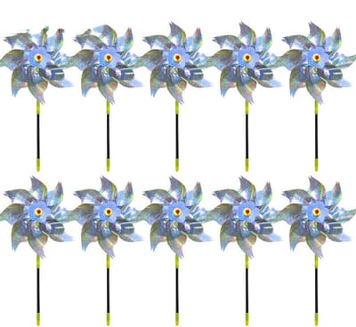Reflecterende vogelverschrikker / windspinner - zilver