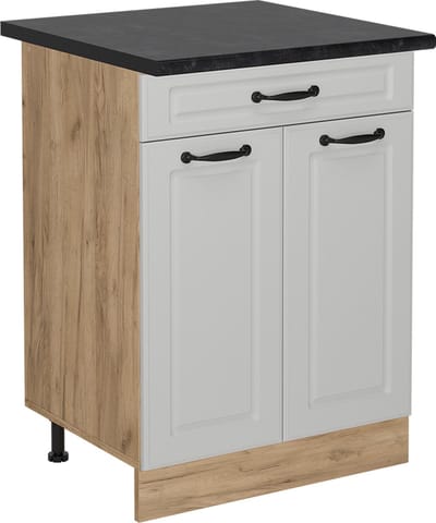 Vicco R-Line Keukenonderkast – 60 cm met lade, WB Antraciet Wit Landhuis