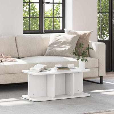 vidaXL - Salontafel - Wit - 80 - x - 39,5 - x - 33,5 - cm - Massief - grenenhout