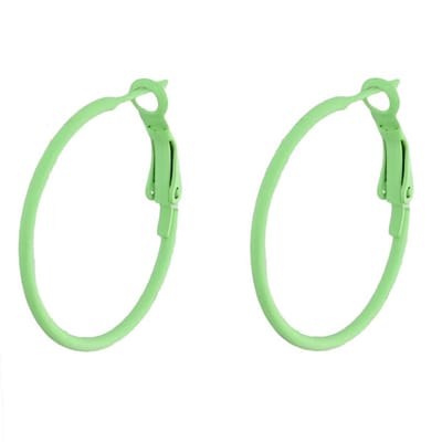 Behave - Oorbellen - Oorringen - Dames - Neon Groen - Trendy Statement - Lichtgewicht - 3 cm