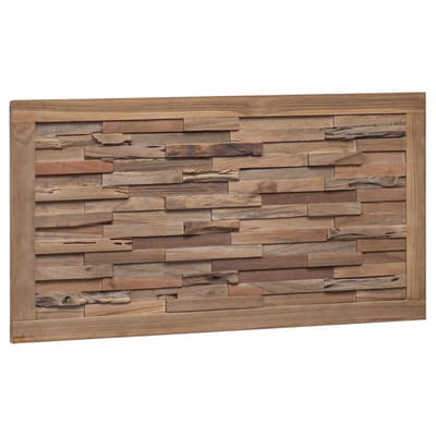 vidaXL - Bed - Hoofdbord - Naturel - Massief - Teakhout