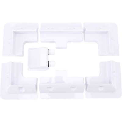 Supports d'angle ABS pour panneaux solaires Kit de supports de montage pour panneaux solaires Largement utilisé pour les camping-cars Véhicules Abris Garages Blanc white