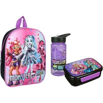 Monster High schoolset; rugzak en lunchset