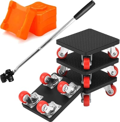 Meubelwielen Set voor Zware Meubels - 360° Draaibaar en Geschikt voor Verhuizing - Tot 400 kg