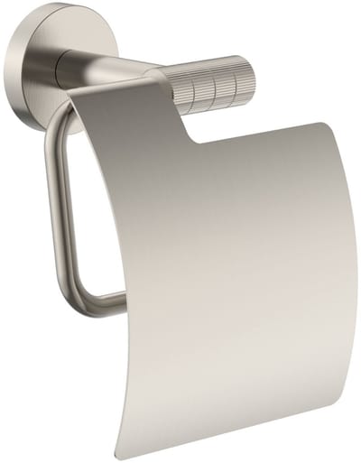 Aloni Stria toiletrolhouder met klep – geborsteld RVS
