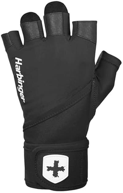 Gewichthefhandschoenen met Polsbanden Uniseks - Zwart - Klein