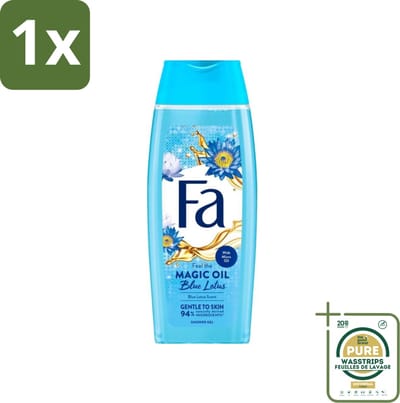 1 x Fa - Douchegel - Magische Olie - Blue Lotus Geur - 250 ml- Douchegel - Hydratatie - Huidverzorging - Zijdezachte Huid - Frisse Geur