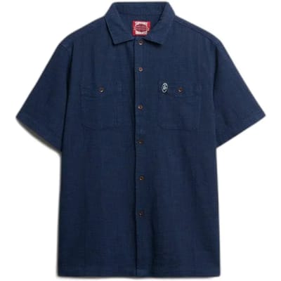 Superdry - The Merchant Store - Overhemd met korte mouwen en textuur - Heren - Shirts
