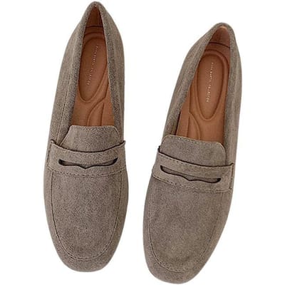 Nieuwe Dames Platte Schoenen Vrouw Loafers Lente Herfst Casual Suède Instappers Damesschoen Comfortabele Lichtgewicht Schoen Mujer Sapato 37 brown