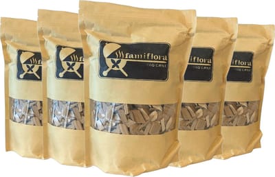 Famiflora BBQ Rooksnippers - Hickoryhout - 8500ML (5 stuks á 1700ML) - Ideaal rookhout voor gevogelte, ribbetjes, wild en varkensvlees