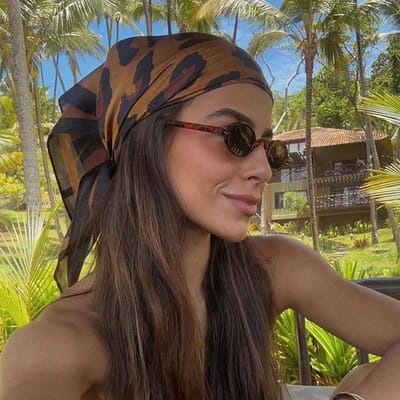 Luxe Bedrukte Satine Zijden Vierkante Sjaal Voor Vrouwen Sjaal Hijab Neckerchief Vrouwelijke Haarband Hoofdband Mode Wikkel Bandana 70x70cm brown