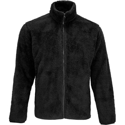 SOLS Vink Fluffy Jacket voor volwassenen (Zwart)