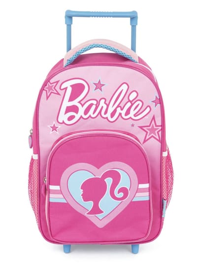 Barbie Trolley rugzak - Kinderrugzak op wielen 30 cm - Meisjes kleuterschool rugzak - Roze
