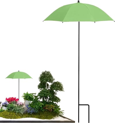 Plantenparaplu's - Regenbestendige plantenstok - Buitenruimtes beschermen - Dubbellaagse constructie - 103x60 cm - null