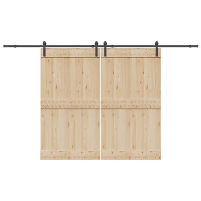 vidaXL - Doos - met - onderdelen - voor - schuifdeur - 366 - cm - staal - zwart