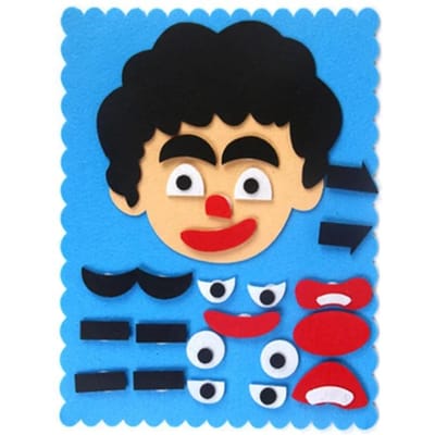 30cm11,8in Gezicht Verwisselen 3D Puzzel Grappig Spel Kinderen Montessori Leren Educatief Speelgoed voor Kinderen Gezichtsuitdrukking Sticker