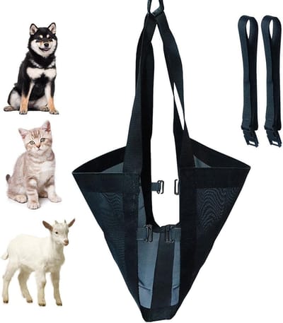 Dieren Weegschaal - Draagtas - Dieren Wegen - Verstelbare Riemen - 24x16 Inch - Zwart