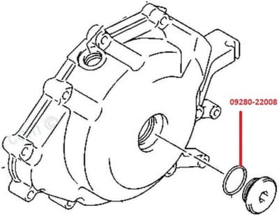 o-ring d 3.1 id 22.7 voor suzuki 125 df motor 1998 tot 2000 09280-22008 nieuw