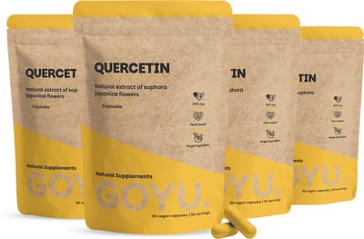 GOYU Quercetine 500 mg Combideal 4x 60 Capsules - Vegan - Zonder toevoegingen - Lab getest - 60 dagen voorraad per zakje