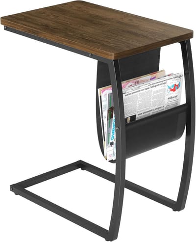 Vintage bijzettafel met opbergvak voor bank en woonkamer