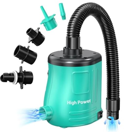 Elektrische luchtpomp voor opblaasbare item - 400W 110V AC inflator voor camping, reizen, en buitenactiviteiten