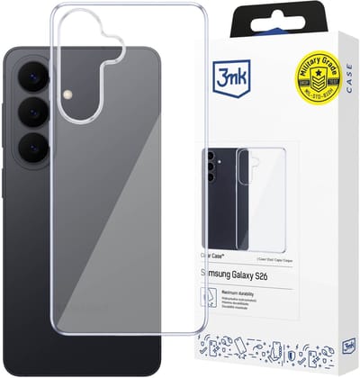 Doorzichtig hoesje voor Samsung Galaxy S26, stevige behuizing, bescherming voor camera - 3mk Clear Case