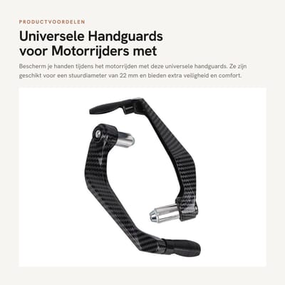 Dailygoods- Handguards Universeel - Lenkerschutz - Bremskupplungshebel Bescherming - Voor Motorrijden - Voor Elektroauto's - Voor Mountainbikes - Lenkerbescherming